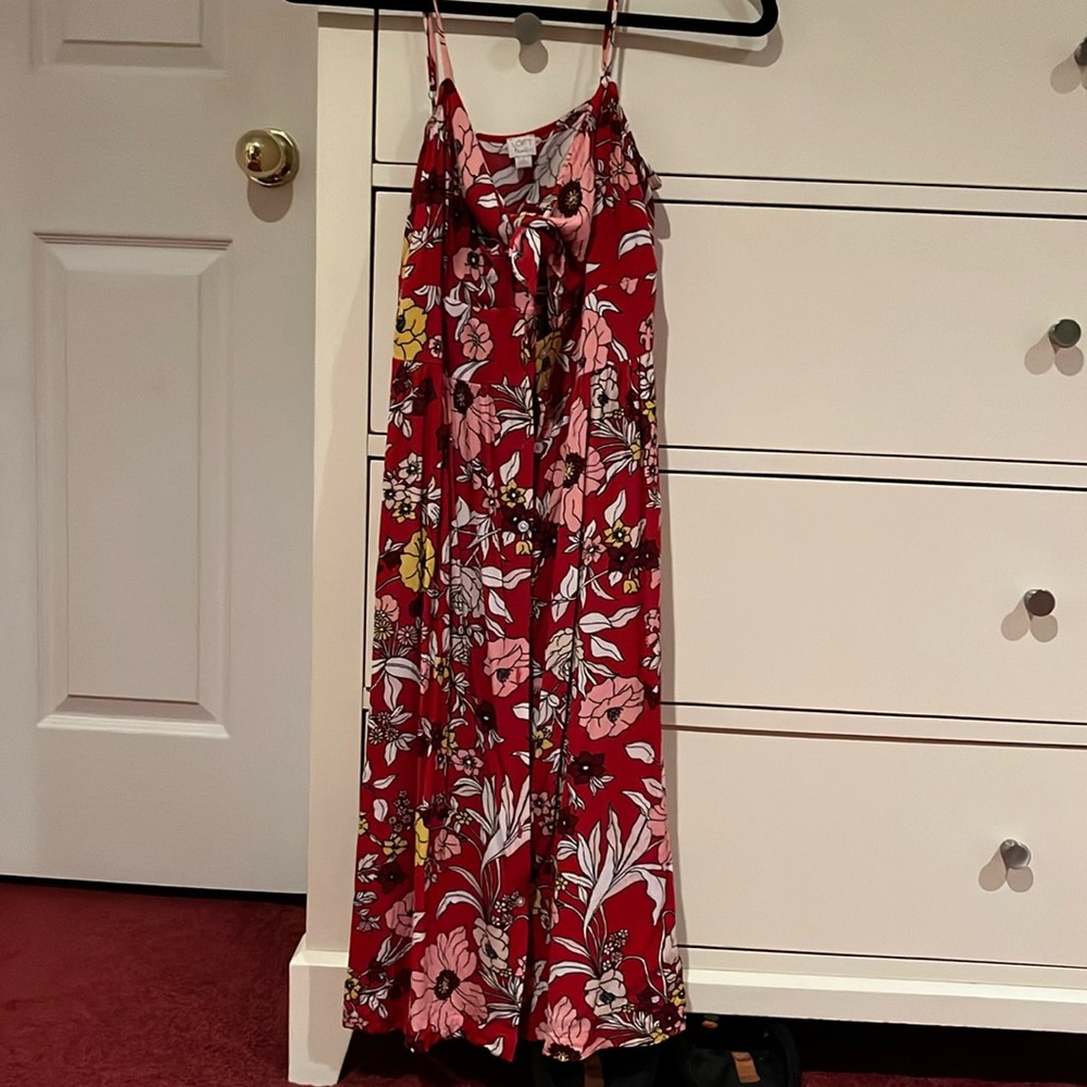 Loft size 0 tie front dress